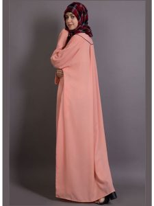 Womens Abaya Orange Color Casual Wear