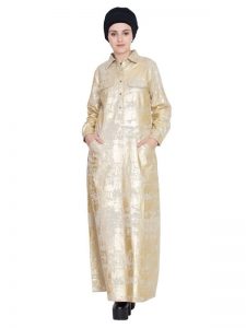 Womens Abaya Gold Color Modest