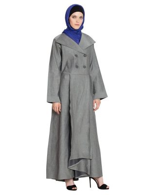 Womens Abaya Grey Color Daily Wear