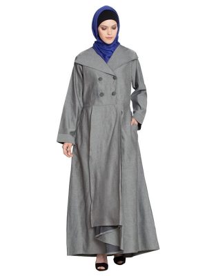 Womens Abaya Grey Color Daily Wear