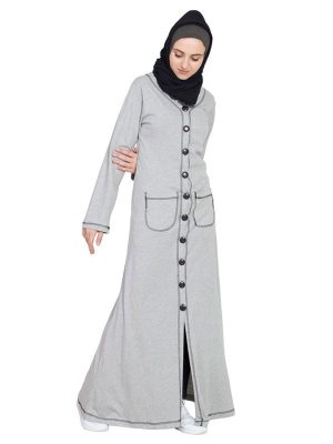 Womens Abaya Grey Color Modest