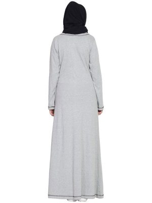 Womens Abaya Grey Color Modest