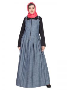 Womens Abaya Blue & Black Color Designer Wear