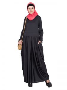 Womens Abaya Black Color Designer Wear