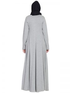 Womens Abaya Grey Color Casual Wear