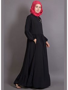 Womens Abaya Black Color Designer Wear