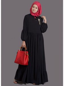 Womens Abaya Black Color Designer Wear