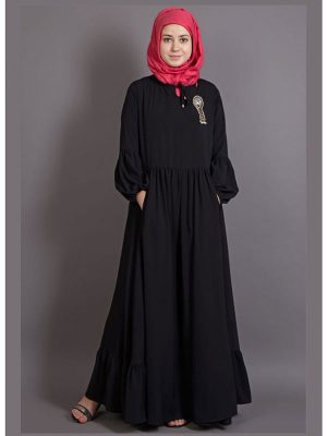 Womens Abaya Black Color Designer Wear