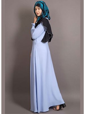 Womens Abaya Blue & Black Color Attractive