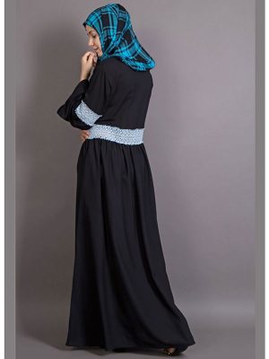 Womens Abaya Black Color Evening Dress