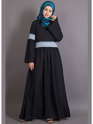 Womens Abaya Black Color Evening Dress