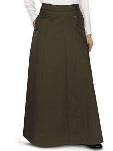 Brown Color Skirt-Poplin Skirt