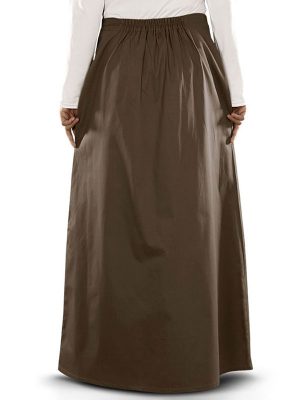 Brown Color Skirt-Poplin Skirt