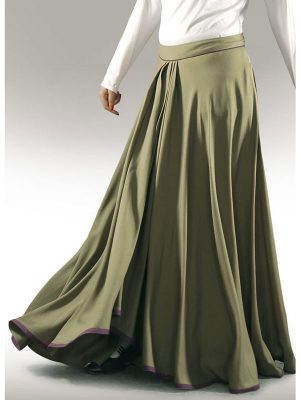 Green Color Skirt-Rayon Skirt