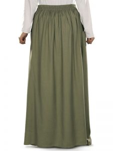 Green Color Skirt-Rayon Skirt