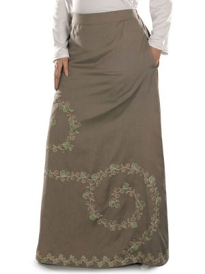 Brown Color Skirt-Rayon Skirt