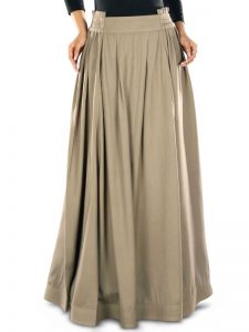 Brown Color Skirt-Rayon Skirt