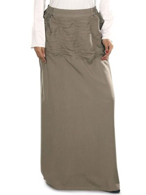 Brown Color Skirt-Rayon Skirt