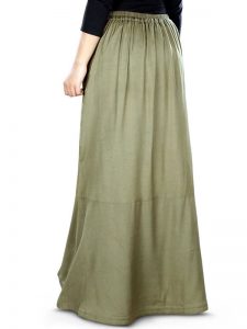 Brown Color Skirt-Rayon Skirt