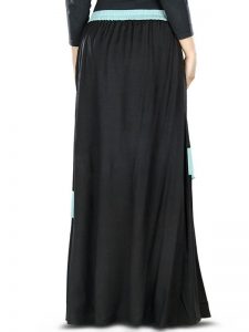 Black And Blue Color Skirt-Rayon Skirt