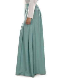 Blue Color Skirt-Rayon Skirt