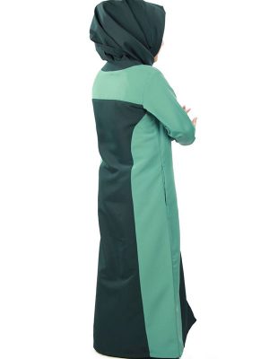 Green Color Kid'S-Kashibo Kid'S Abaya