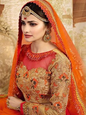 Prachi Desai Banglori Silk Red Bollywood Lehenga