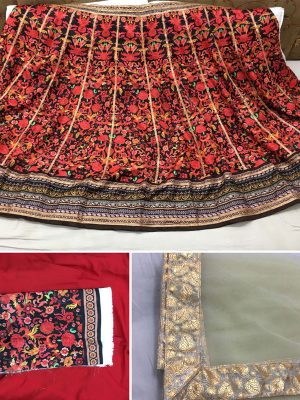 Jacqueline Silk Print Multicolor Bollywood Lehenga