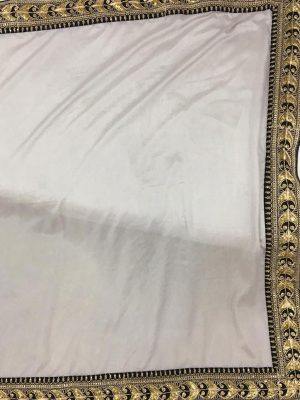 Anushka Sharma Grey Colour Vichitra Silk Bollywood Designer Sarees
