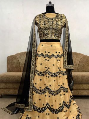 Aditi Rao Digital Banglori Satin Silk Multicolor Bollywood Lehenga