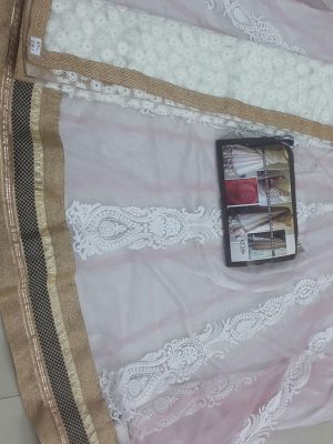 Nylon Net White Colour Bollywood Lehenga