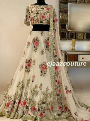 Silk Multicolor Bollywood Lehenga