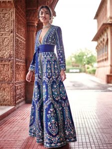 Taffeta Silk Multi Work Bollywood Gown
