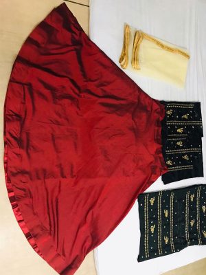 Taffeta Silk Maroon Colour Bollywood Lehenga