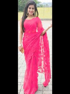 Zarna Heavy Silk Pink Colour Multi & Hand Work Bollywood Sarees