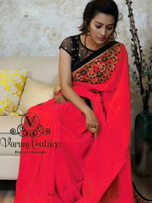 Paper Silk Pink Colour Thread & Multi Work Bollywood Sarees