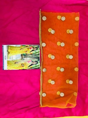 Georgette Yellow Colour Sequence & Multi Work Bollywood Sarees