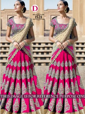 Bridal Pink Colour Nylon Silk Bollywood Designer Sarees
