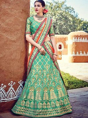 Malbari Silk Rani Pink Colour Bollywood Lehenga