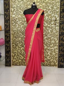 Letest Janhvi Kapoor Tamoto Red Celebrity Wear Saree