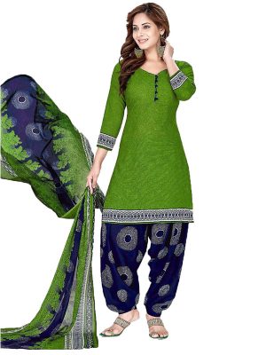 French Crepe Printed Dress Material With Shiffon Dupatta Suit-1062