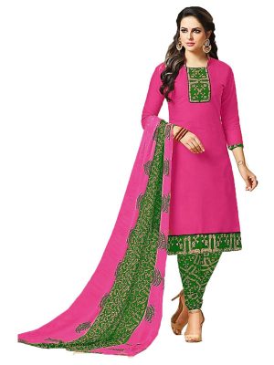 French Crepe Printed Dress Material With Shiffon Dupatta Suit-1107 A