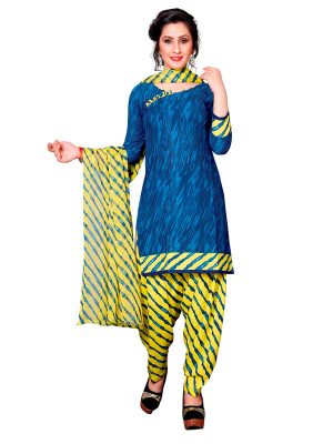 French Crepe Printed Dress Material With Shiffon Dupatta Suit-1120