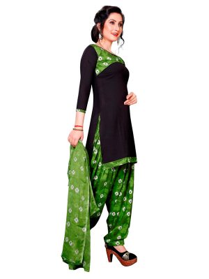 French Crepe Printed Dress Material With Shiffon Dupatta Suit-1143 B