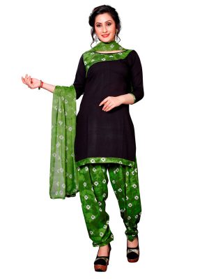 French Crepe Printed Dress Material With Shiffon Dupatta Suit-1143 B