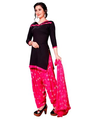 French Crepe Printed Dress Material With Shiffon Dupatta Suit-1143 C
