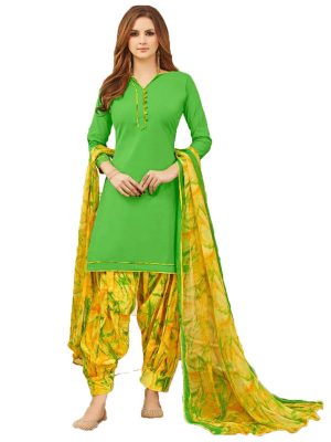 French Crepe Printed Dress Material With Shiffon Dupatta Suit-1152