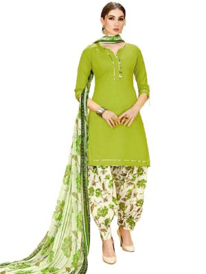 French Crepe Printed Dress Material With Shiffon Dupatta Suit-1179