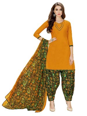French Crepe Printed Dress Material With Shiffon Dupatta Suit-1191