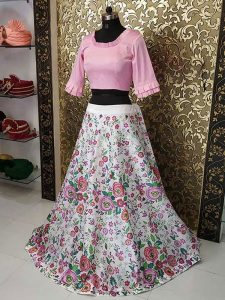 Buy Multi Colored Beautiful digital Printed Taffeta Lehenga Choli